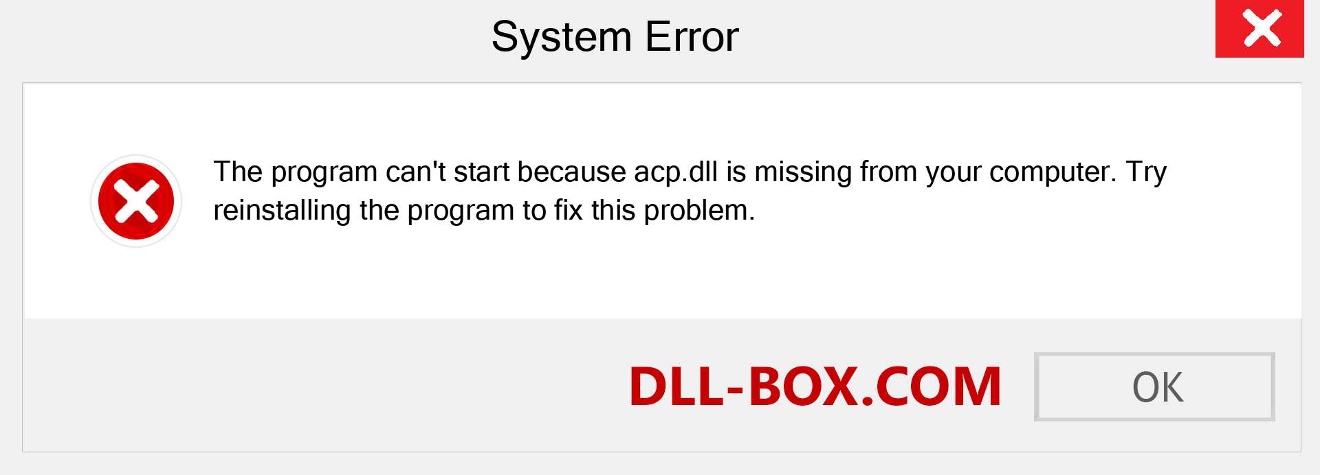  acp.dll file is missing?. Download for Windows 7, 8, 10 - Fix  acp dll Missing Error on Windows, photos, images